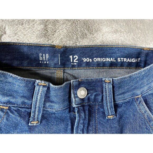 GAP Kids ’90s Original Straight Jeans - Size 12 Slim - Picture 2 of 10